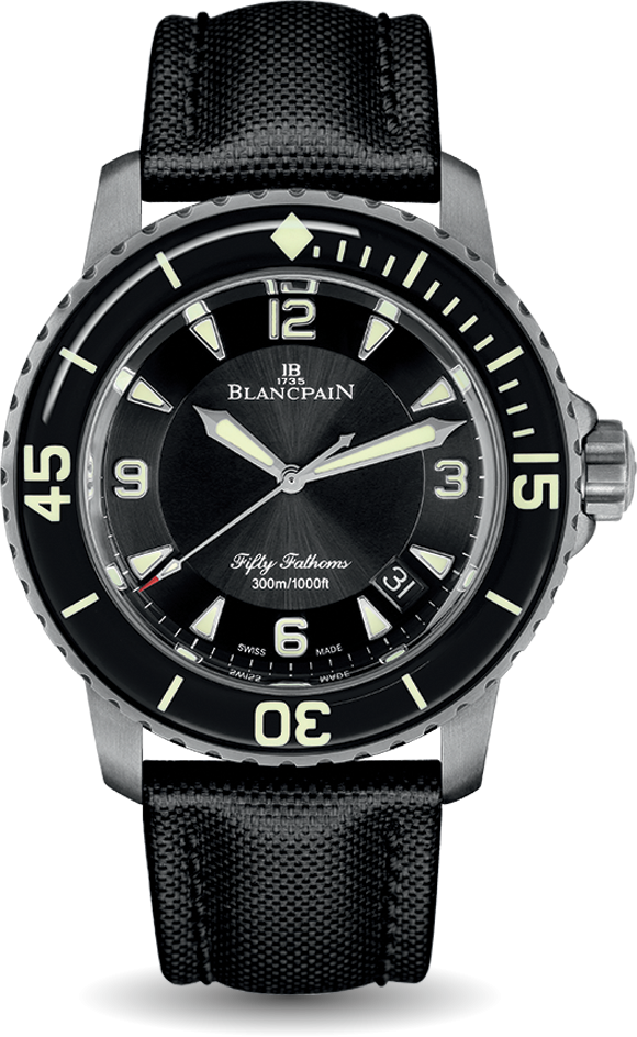Fifty Fathoms brushed titanium