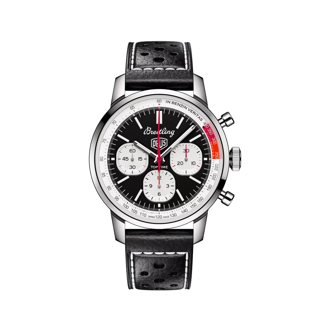 Top Times B01 Deus Stainless Steel Black Leather