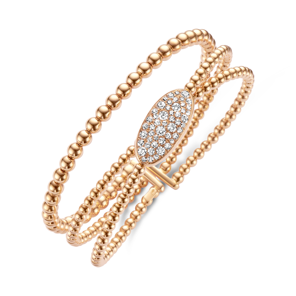 Golden cuff with diamonds