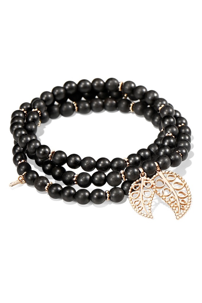 INDIA LEAF bracelet bead loops