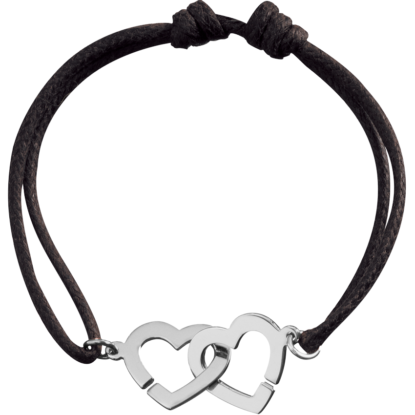 Double Cœurs R13 cord bracelet