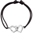 Double Cœurs R13 cord bracelet