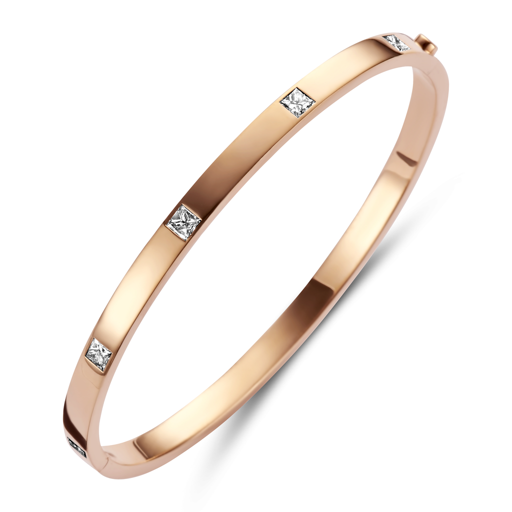 Bangle with 5 diamonds