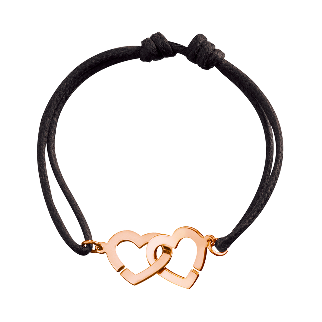 Double Cœurs R13 cord bracelet