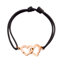 Double Cœurs R13 cord bracelet
