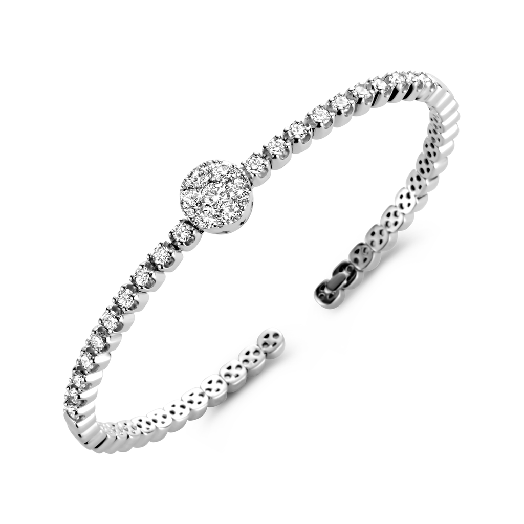 Bracelet in white gold with diamonds