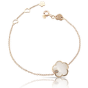 Petit Joli Bracelet in Pink Gold with White Agate, White and Champagne Diamonds