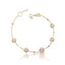 Figlia dei Fiori Bracelet in Pink Gold with White and Champagne Diamonds