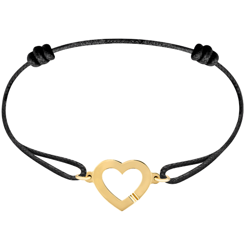 Heart cord bracelet