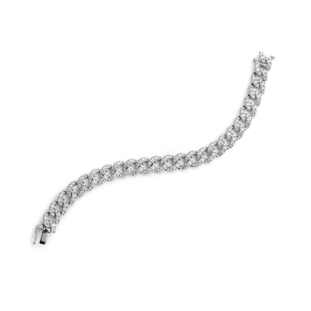White Gold with Diamonds Chain L