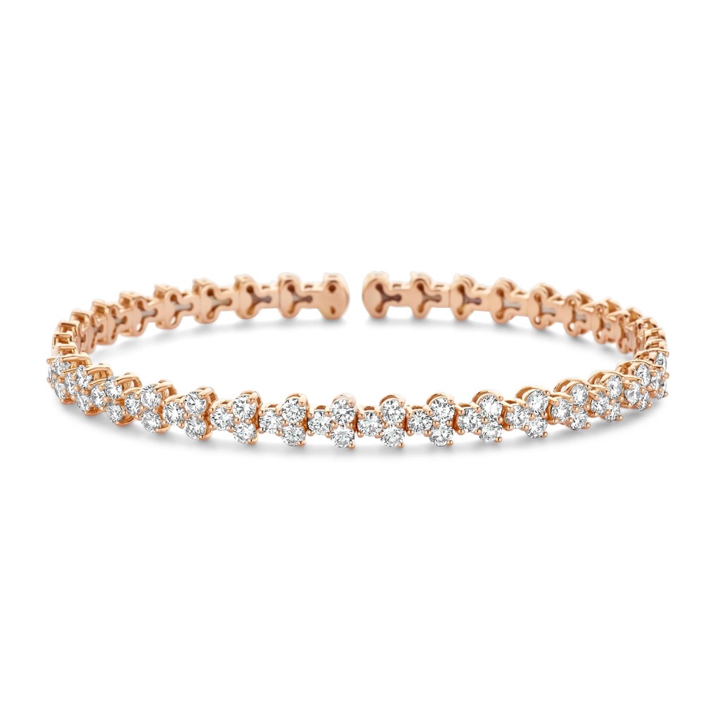 Pink Gold Bracelet set with Diamonds