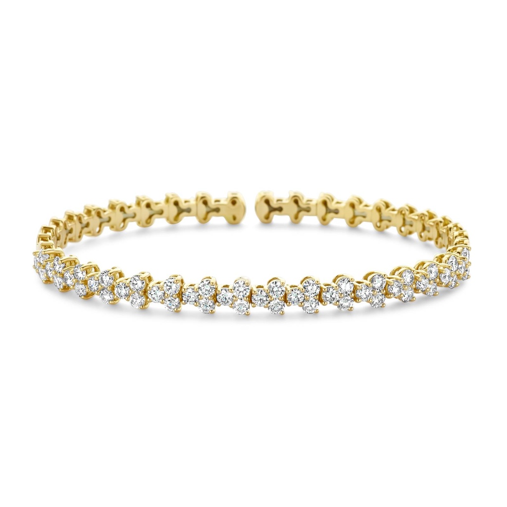 Yellow Gold Bracelet set with Diamonds