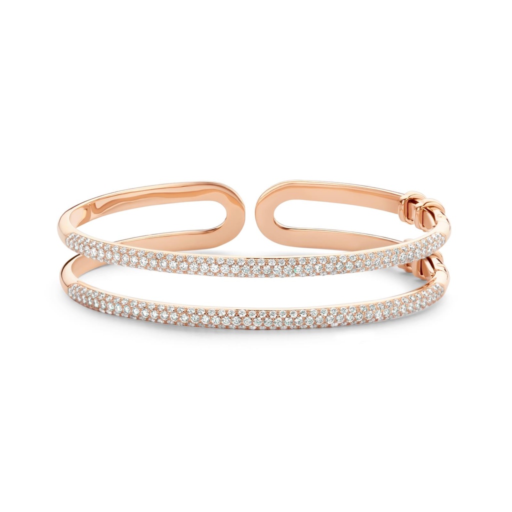 Pink Gold Bracelet set with Diamonds