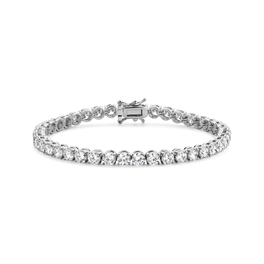 Whitegold tennis bracelet with diamonds