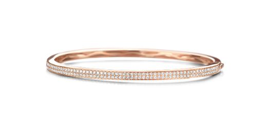 Bracelet Twin bangle in pink gold