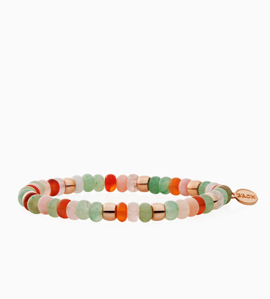 REFLEX BRACELET with a mix from aventurine, pink opal and smoky quarz