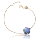 Petit Joli Bracelet in Pink Gold with Blue Moon (White Agate and Lapis Lazuli doublet), White and Champagne Diamonds