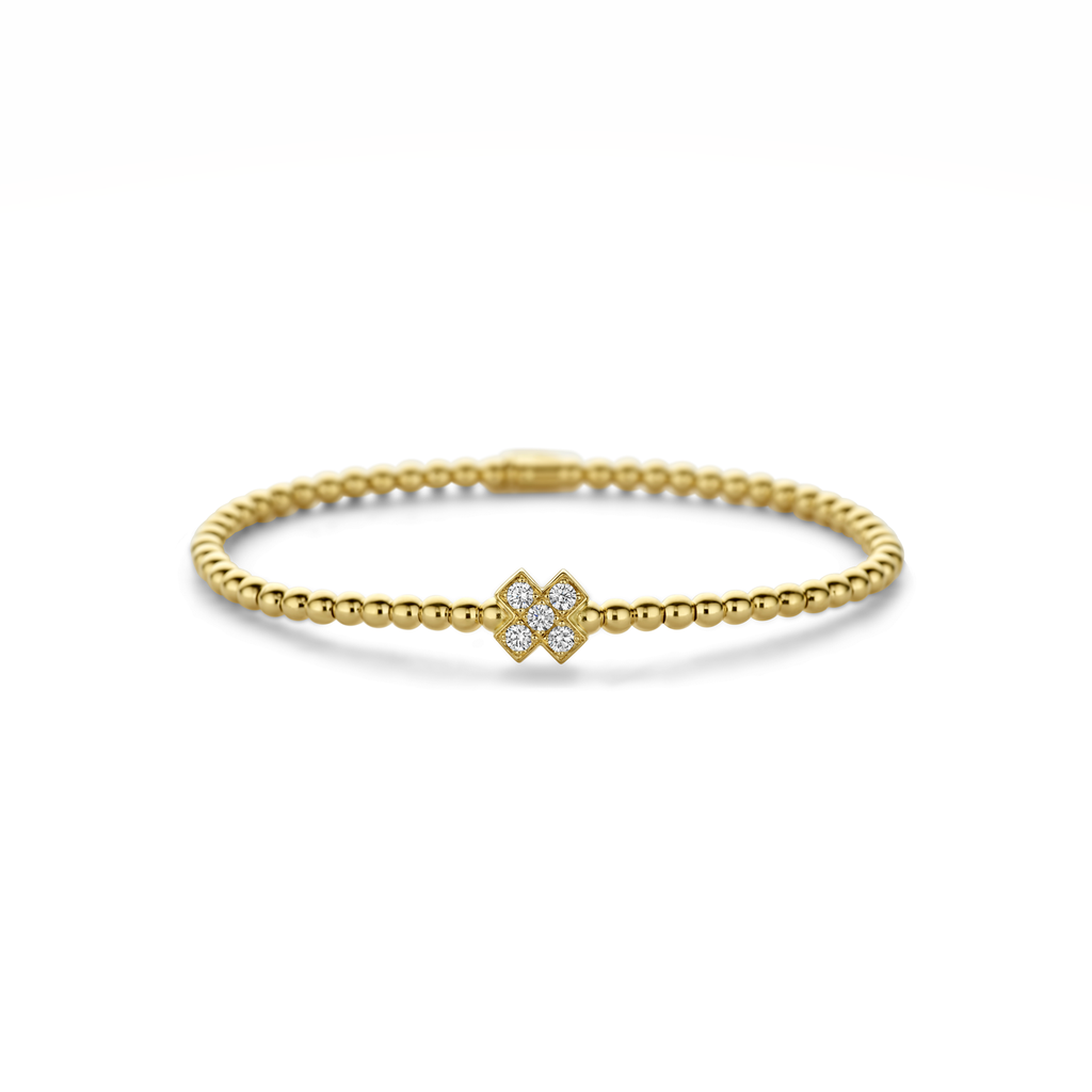 Reflex Bracelet in Yellow Gold with Diamonds