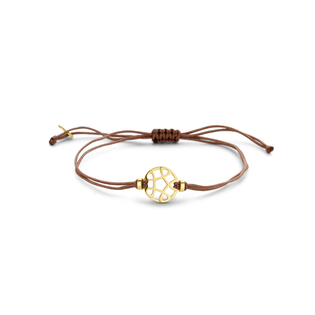 Cord Bracelet with Pink Gold