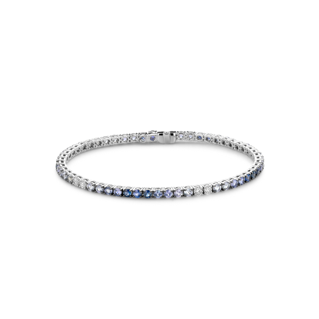 Diamonds and Sapphires Tennis Bracelet