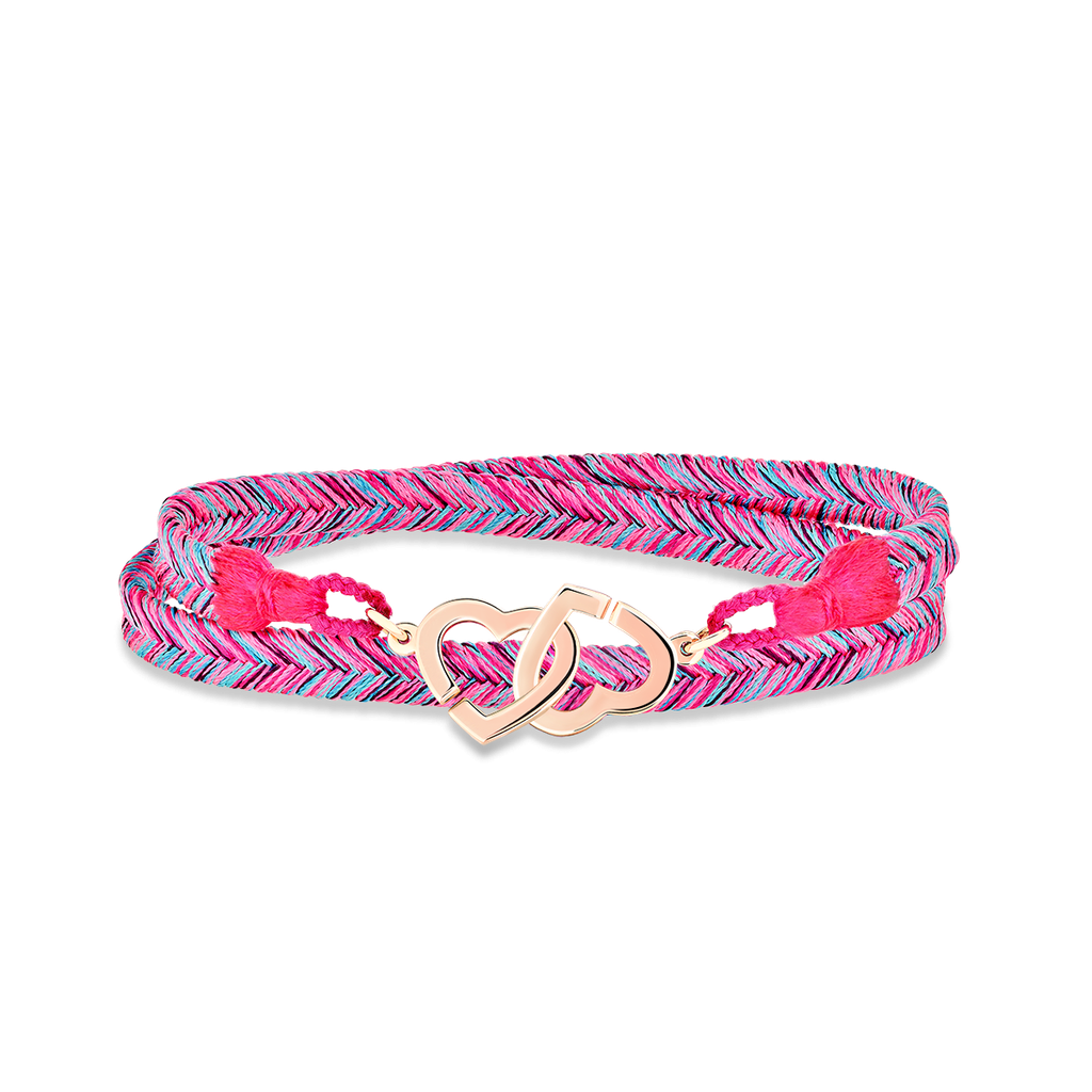 Double Cœurs R13 woven bracelet
