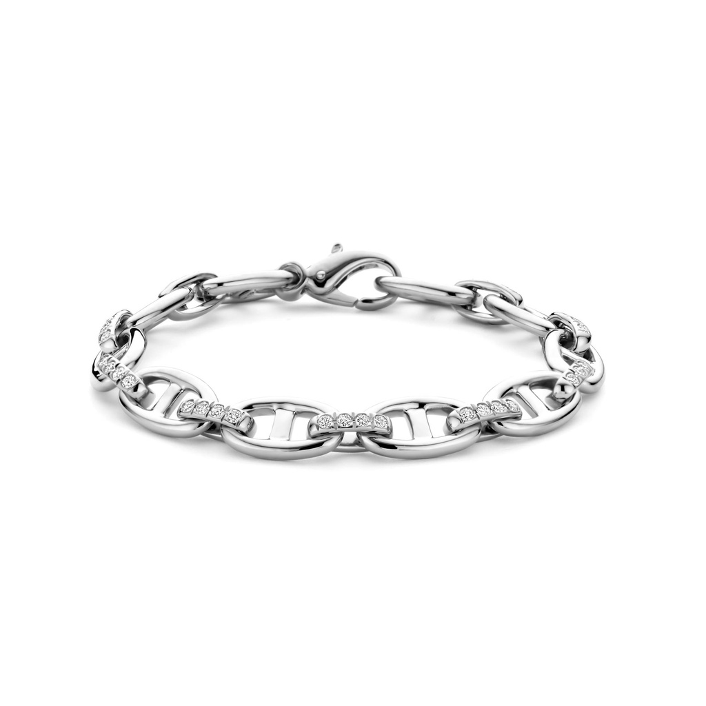 Whitegold bracelet with diamonds