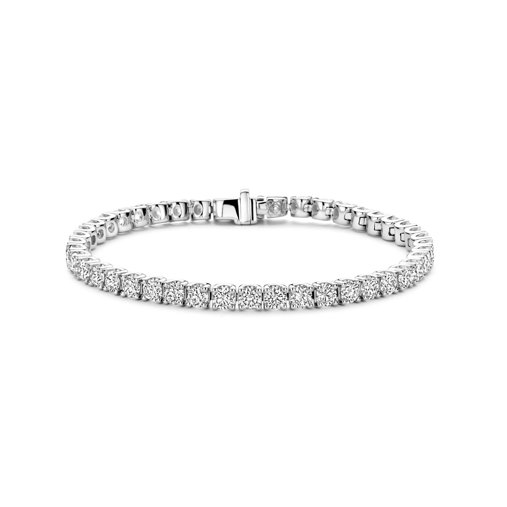 Whitegold tennis bracelet with diamonds