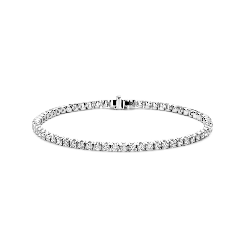 Whitegold tennis bracelet with diamonds