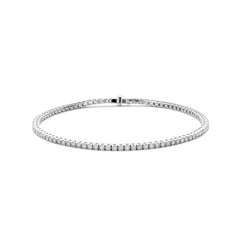 Whitegold tennis bracelet with diamonds