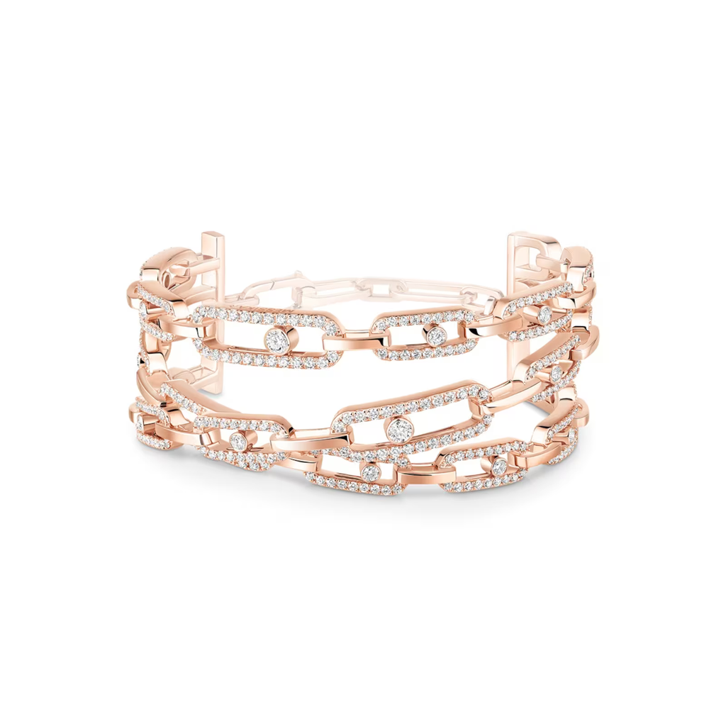 Move Link 3 Rows Cuff Bracelet