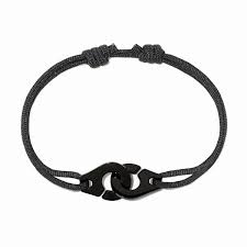 Menottes dinh van R12 cord bracelet in black titanium.