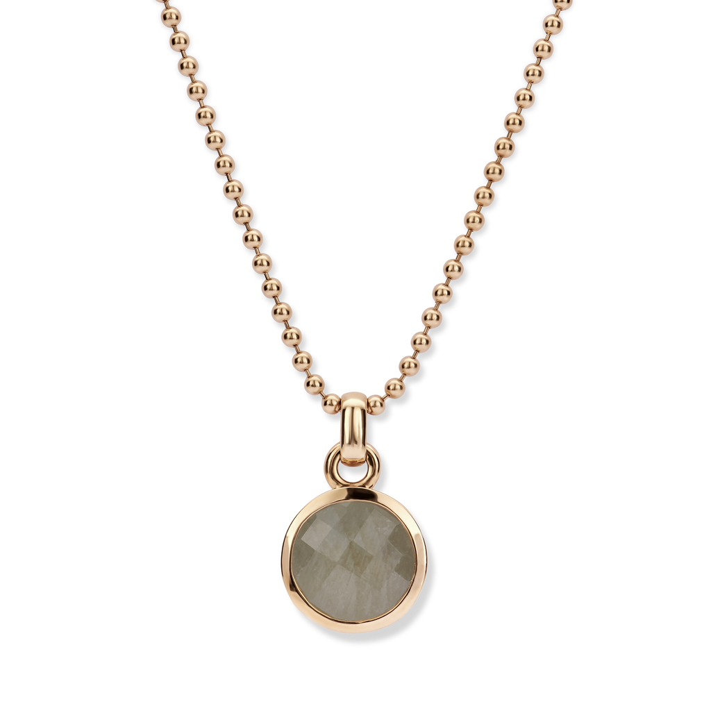 Pendant Pink Gold with Grey Sapphire