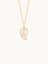 INDIA Leaf pendant small 18K yellow gold