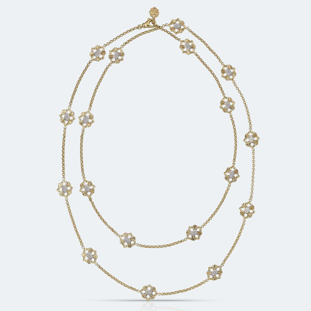 chaine opera in yellow gold