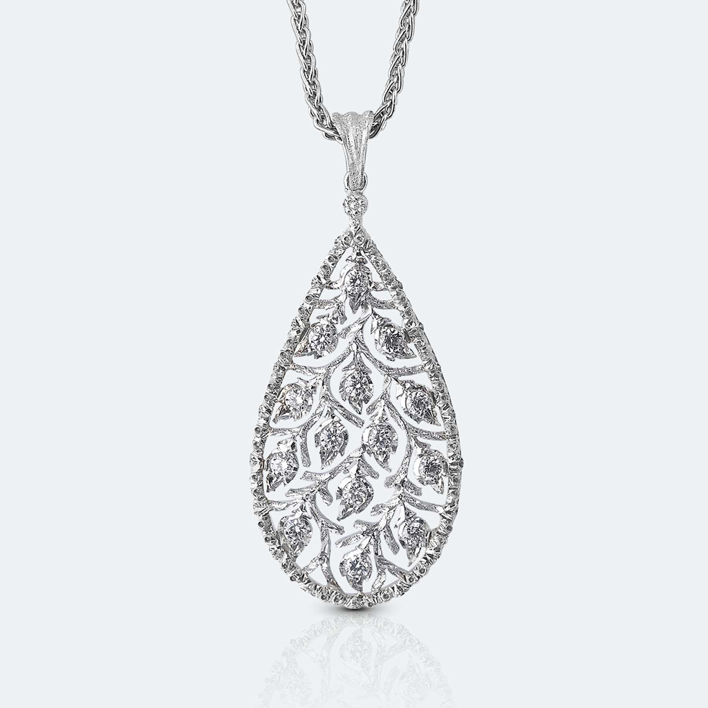 pendant Ramage white gold with diamonds