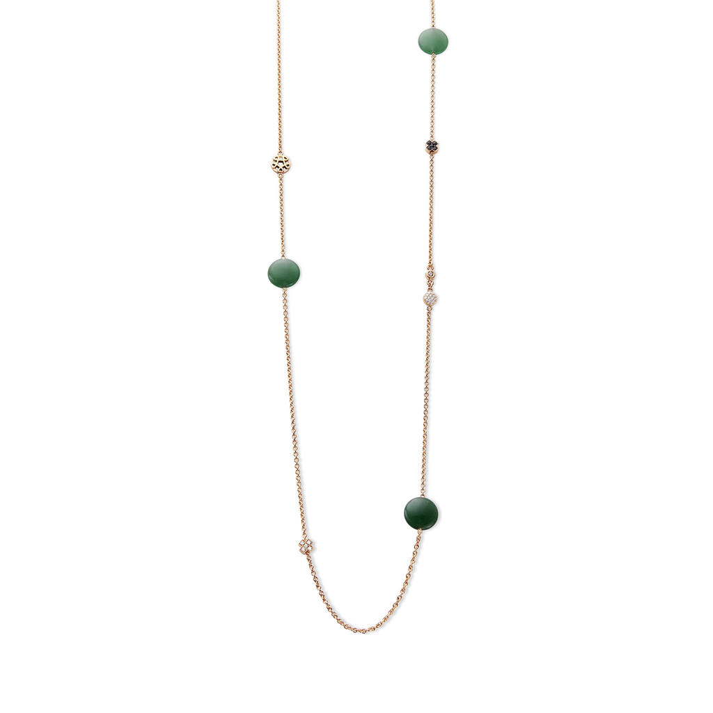 Chaine Pink Gold with Avonturine