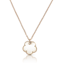 Pink gold Petit Joli necklace with white agate and white and champagne diamonds