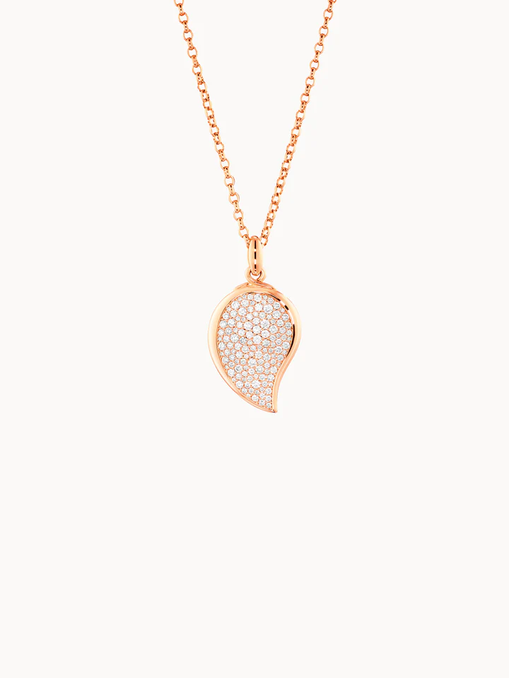 SIGNATURE Wave Pendant Small in Pink Gold