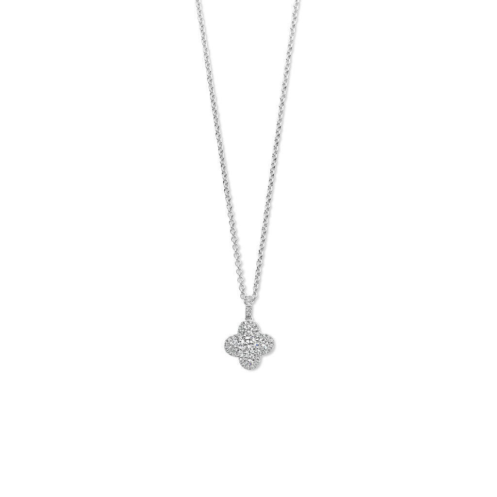Necklace in White Gold with pendant with Diamond