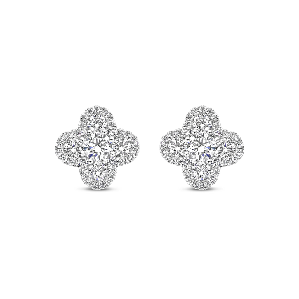 White gold earrings with diamonds