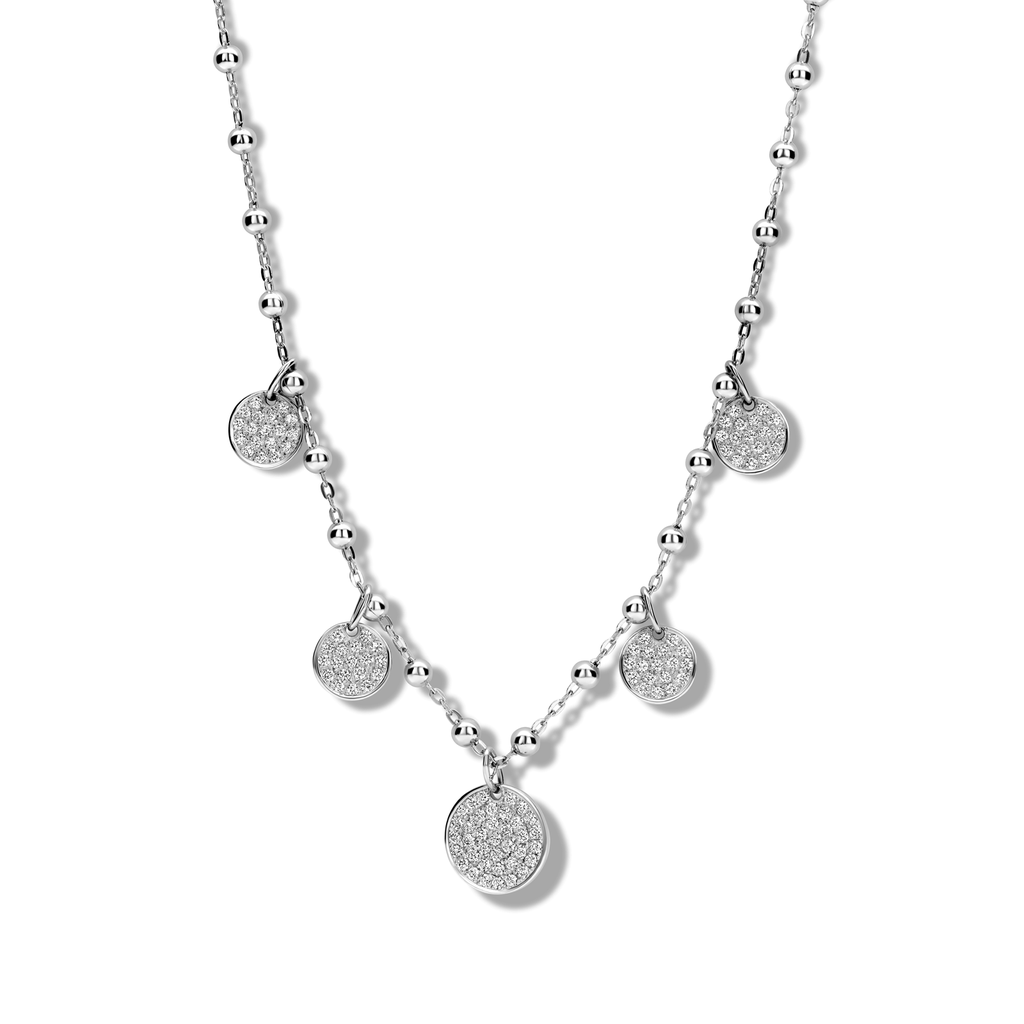 Necklace in gold with diamonds