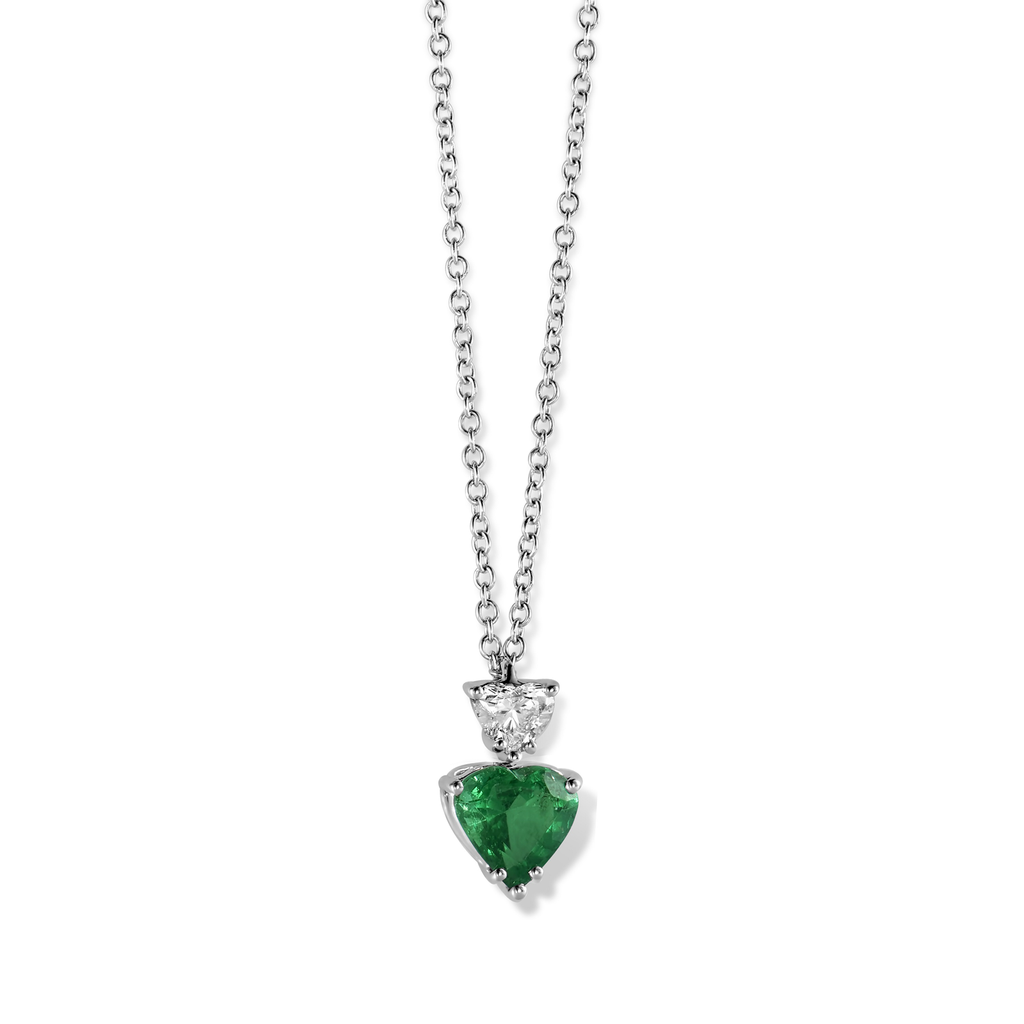 Pendant emerald & diamond