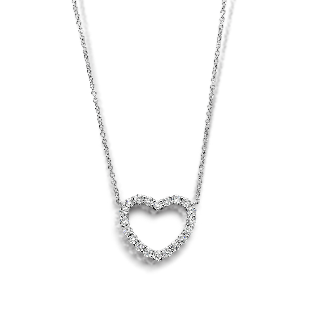 Heart with brilliant cut diamonds