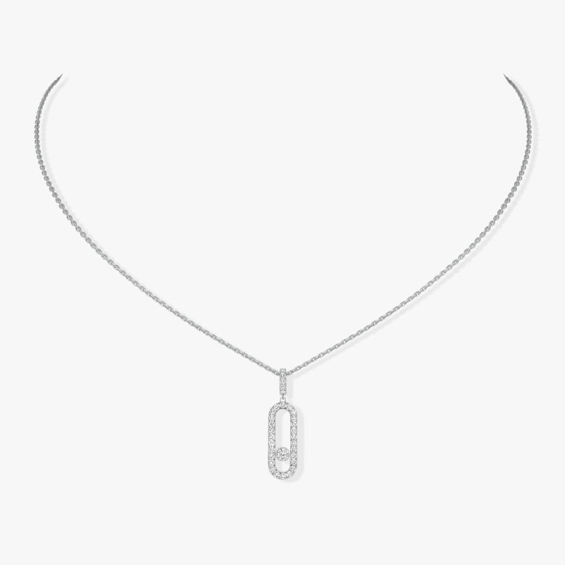 Move Uno Necklace GM Pavé