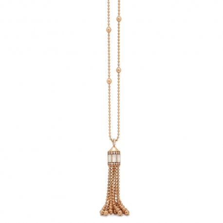 Sautoire Art Deco in Pink Gold and Mother of Pearl and Diamonds