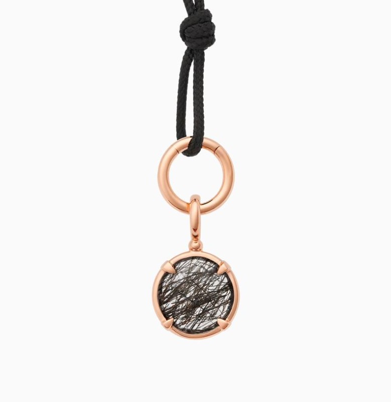 Mira Mira Pendant with Rutile Quartz Briolette
