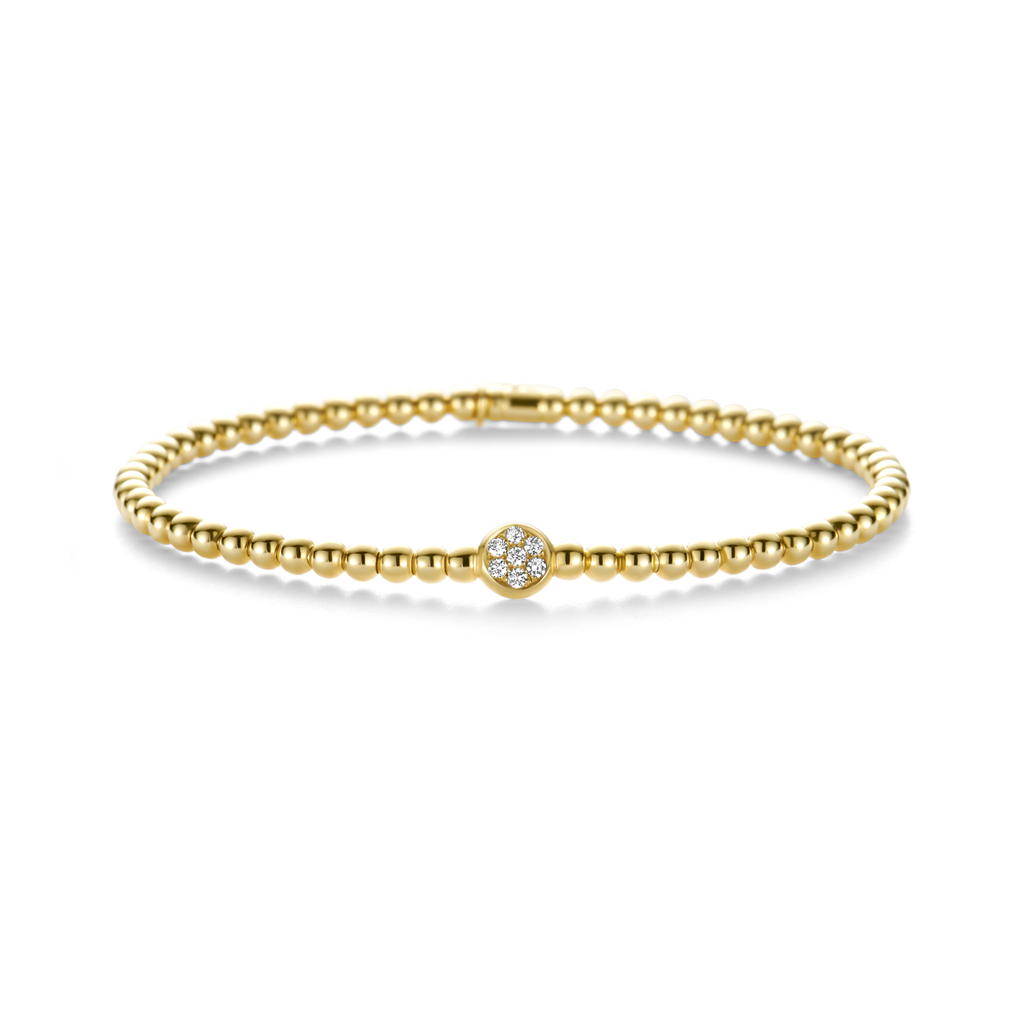 Bracelet in Yellow Gold with Diamonds