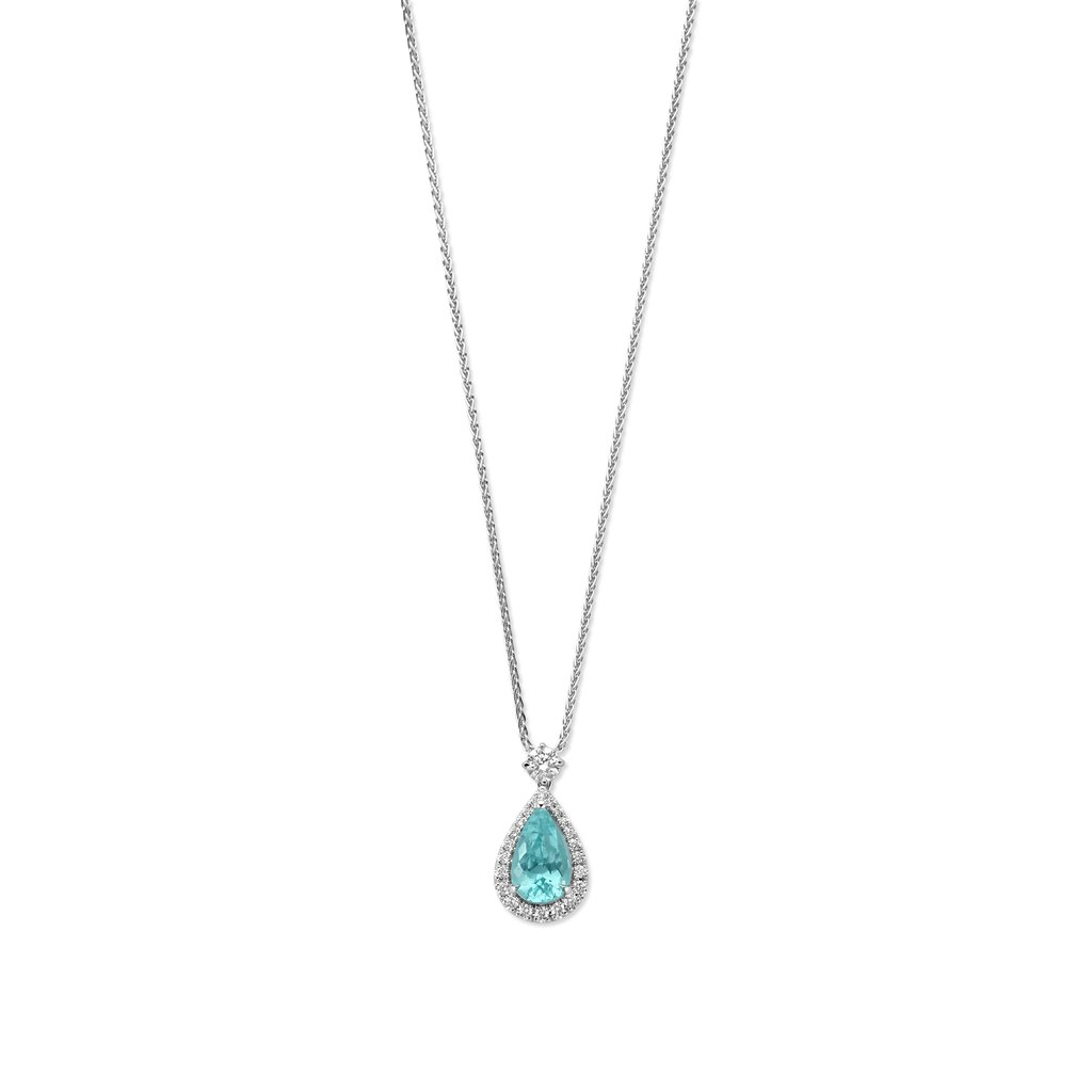 Pendant with Paraiba tourmaline and diamonds
