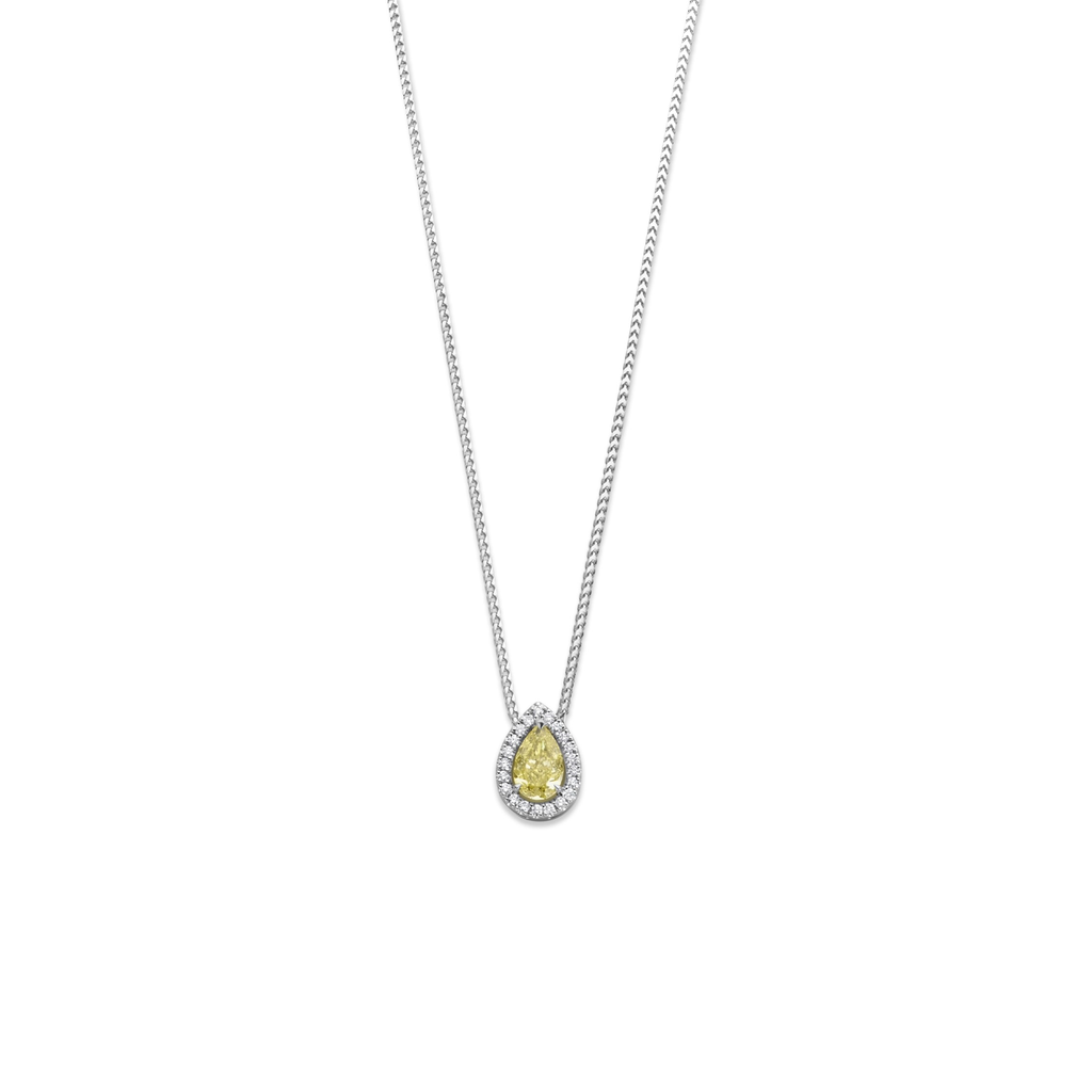 White gold pendant with diamonds