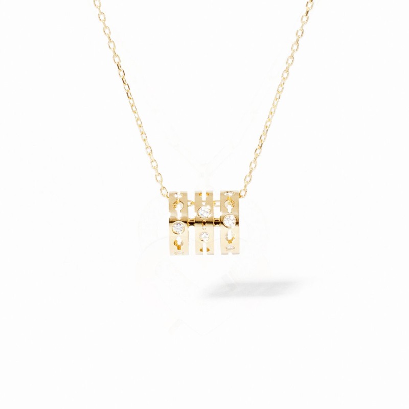 Pulse Pendant in Yellow Gold with Diamonds